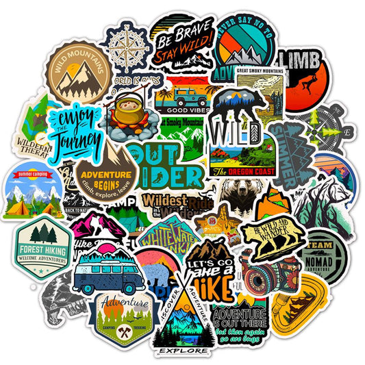 Travel Landscape Cartoon Waterproof Stickers