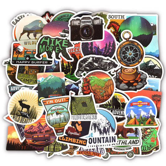 50 Outdoor Travel Doodle stickers