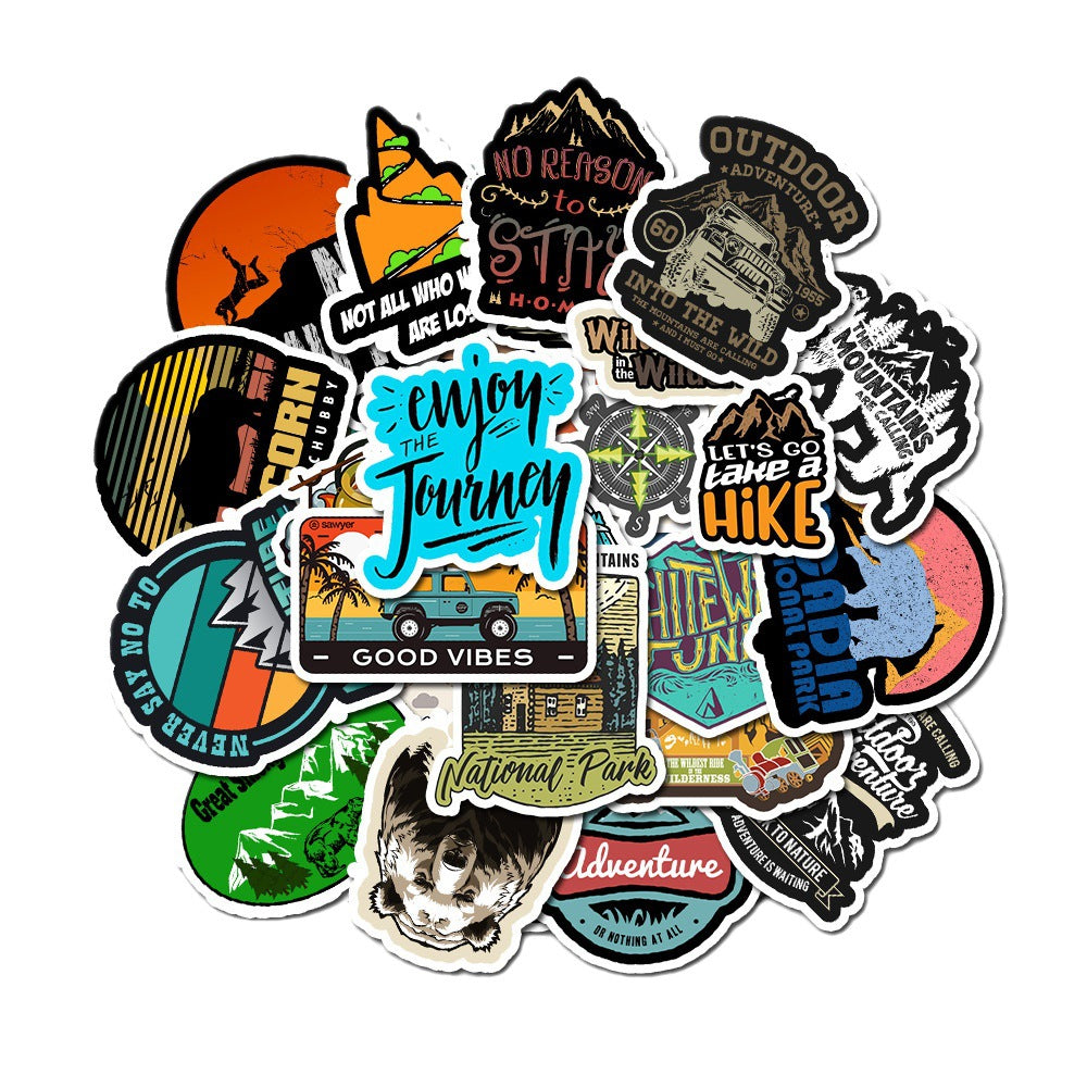 Travel Landscape Cartoon Waterproof Stickers