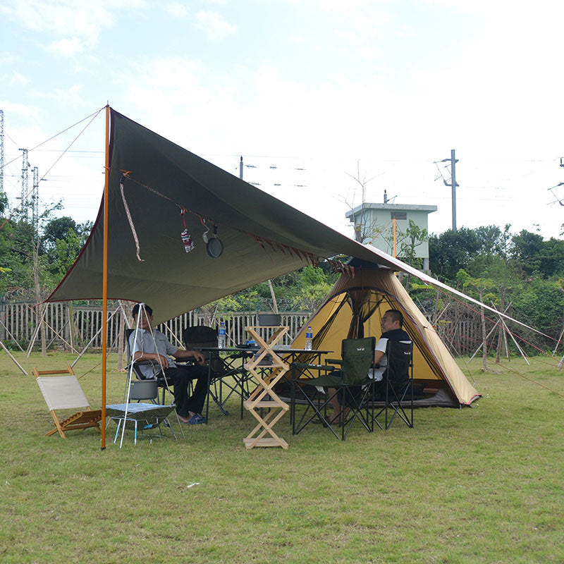 Teepee Style Camping Tent with Awning