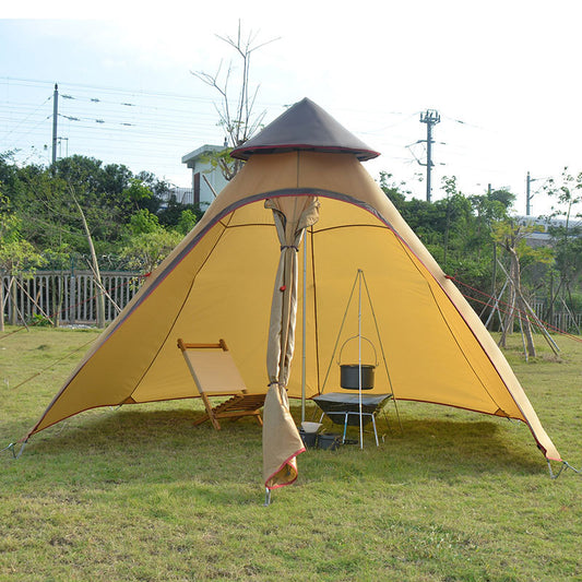 Teepee Style Camping Tent with Awning