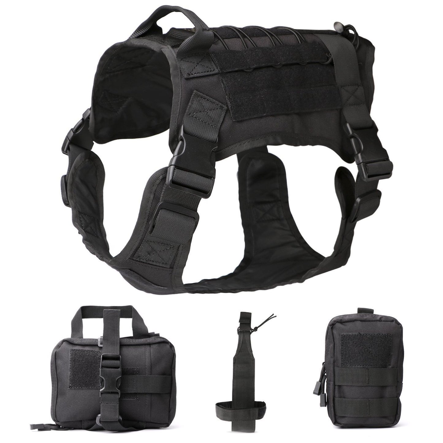 Tactical Dog Vest plus Accessory Kit