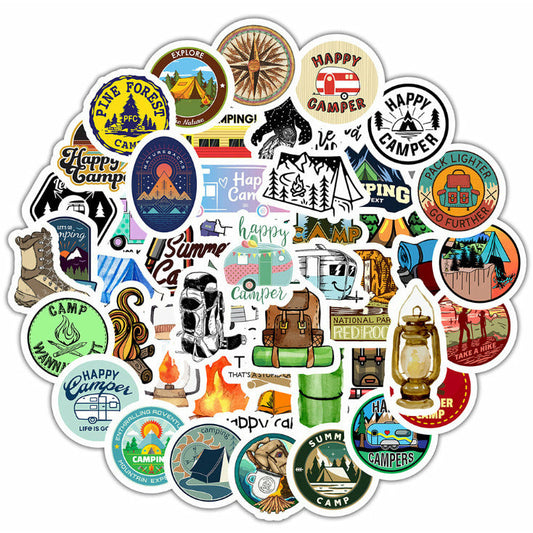 50 Outdoor Camping Adventure Stickers