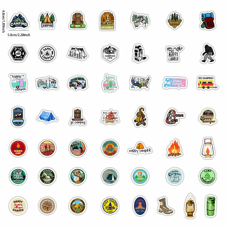 50 Outdoor Camping Adventure Stickers